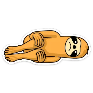 ☹️ bicho-preguiça, animal, preguiçoso, desenho animado, adesivo, engraçado whatsapp sticker