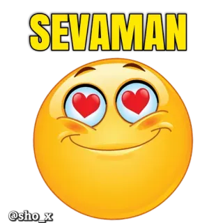 😍 SEVAMAN emoji, love, heart eyes, Uzbek, Seva, romance whatsapp sticker