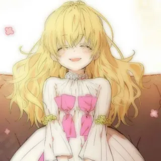🎀 Anime, Mädchen, Cartoon, Niedlich, Lächelnd whatsapp sticker
