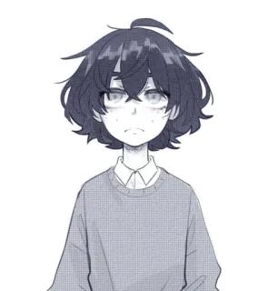 😐 Anime, Manga, Dibujos animados, Personaje, Lindo, Chico whatsapp sticker