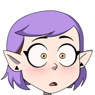 😱 Amity Blight The Owl House Amity Blight, The Owl House, cartoon, character, witch, purple hair, blush telegram sticker