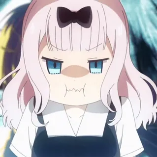 🎀 Chika Fujiwara Kaguya-sama: Love Is War anime, chibi, cute, angry, manga telegram sticker