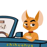 🏎 chihuahua Чихуахуа, Собака, Животное, Мультфильм, Домашнее животное telegram sticker