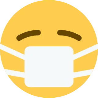 😷 emoji, sick, ill, mask, pandemic telegram sticker