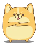 😠 corgi, dog, animal, cartoon, cute, pet telegram sticker