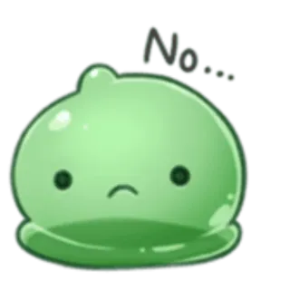 ❌ No... слайм, грустный, нет, несогласие, милый telegram sticker