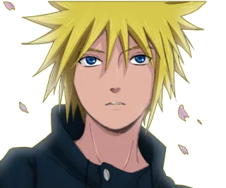 😧 Minato Namikaze Naruto anime, character, blonde, naruto, fanart whatsapp sticker