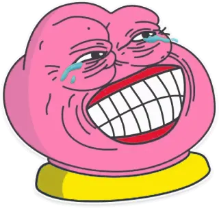 🤣 Meme, Engraçado, Rindo, Chorando, Rosto, Desenho animado, Expressão telegram sticker