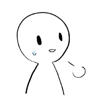 〰 Dessin animé, Personnage, Figure bâton, Minimaliste, Simple telegram sticker