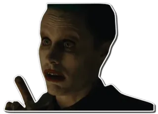 👈 Joker Joker, villain, character, peace sign, offensive telegram sticker