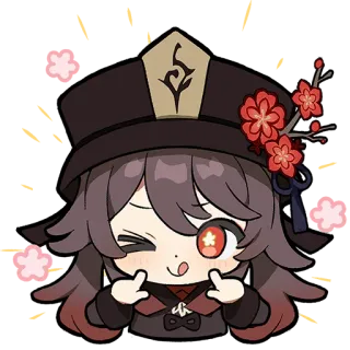👆 Hu Tao Genshin Impact Anime, Video game, Genshin Impact, Hu Tao, Fofo telegram sticker