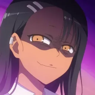 😏 Nagatoro Don't Toy with Me, Miss Nagatoro 애니메이션, 나가토로, 만화, 표정, 미소 telegram sticker