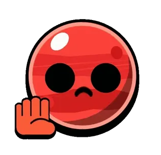 ✖️ parar, mano, rojo, círculo, gesto whatsapp sticker