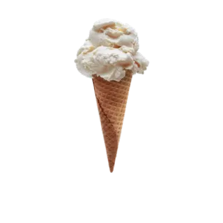 🍦 アイス, デザート, コーン, バニラ, 甘い, 食べ物, 冷凍 telegram sticker
