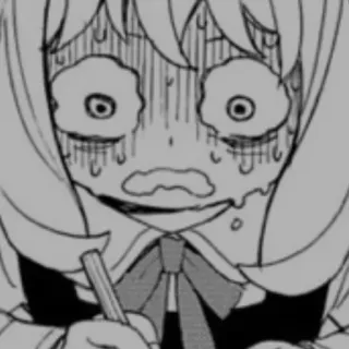 🎀 Anime, Manga, verängstigt, ängstlich, besorgt, emotional telegram sticker