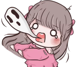 😰 การ์ตูน, ผู้หญิง, น่ารัก, อนิเมะ, สีหน้า, ร้องไห้ telegram sticker