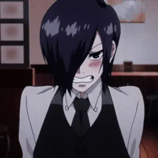 🌟 Touka Kirishima Tokyo Ghoul anime, manga, touka, tokyo ghoul, wütend whatsapp sticker