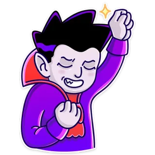 🕺 Vampire vampire, sticker, cartoon, halloween, monster telegram sticker