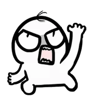 😵 wütend, Cartoon, sauer, frustriert, Illustration, Charakter, Ausdruck whatsapp sticker