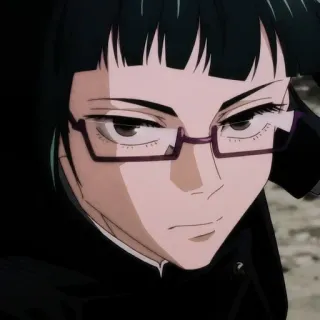 📝 Maki Zenin Jujutsu Kaisen anime, manga, jujutsu kaisen, maki zenin, character, glasses telegram sticker
