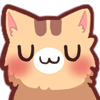 😋 кот, uwu, милый, животное, наклейка telegram sticker