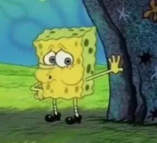 😛 SpongeBob SquarePants Мультфильм, Губка, Персонаж, Желтый, Грустный whatsapp sticker