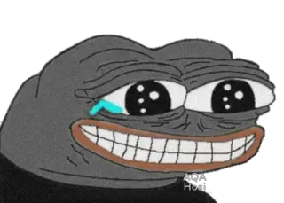 😂 Pepe the Frog Meme, Internetmeme, Pepe, Kikker, Huilend, Emoji telegram sticker