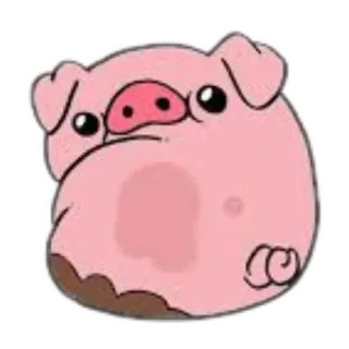 🐽 babi, binatang, kartun, imut, pertanian, merah muda, lumpur telegram sticker