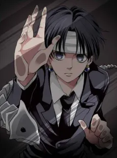 🙄 Chrollo Lucilfer Hunter x Hunter Anime, Personaje, Masculino, Retrato, Fanart telegram sticker