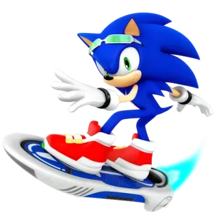 🔋 Sonic the Hedgehog ソニック, ハリネズミ, ビデオゲーム, キャラクター, サーフボード telegram sticker