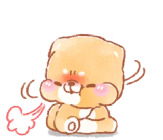 😡 cute, kawaii, animal, bear, cartoon, emoji whatsapp sticker