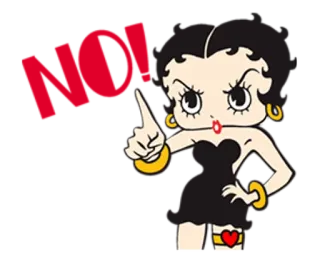 😠 Betty Boop 만화, 플래퍼, 빈티지, 애니메이션 telegram sticker