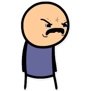 😢 Cyanide and Happiness, sticker, cartoon, boos, van streek telegram sticker