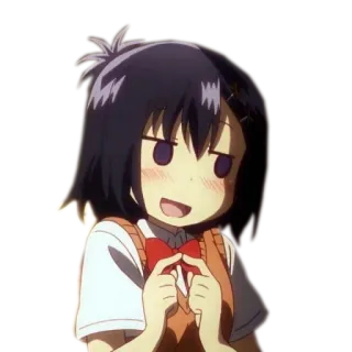 🤭 动漫, 女孩, 校服, 可爱, 表情, 卡通 telegram sticker