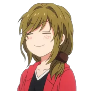 😁 anime, cartoon, smiling, happy, girl telegram sticker