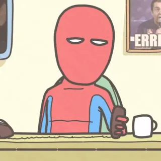 😶 PERREIRA Cartoon, Meme, Lustig, Animation, Sitzend, Kaffee telegram sticker