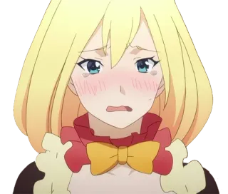 😖 Darkness Konosuba 动漫, 金发, 哭泣, 为美好的世界献上祝福！, 达克妮斯 telegram sticker