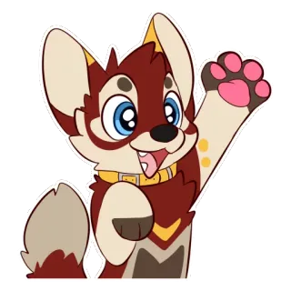 😀 dibujo animado, animal, perro, pegatina, personaje, amigable, lindo, peludo telegram sticker