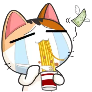 😌 猫, 悲しい, 泣く, 麺, お金, 可愛い telegram sticker