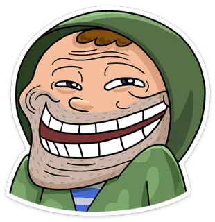 😁 Meme, Trollface, Troll di internet, Troll telegram sticker