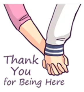💑 Thank You For Being Here gracias, agradecimiento, amistad, apoyo, ánimo telegram sticker