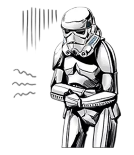 😖 Stormtrooper Star Wars Stormtrooper, Star Wars, Armure, Casque, Soldat, Science-fiction telegram sticker