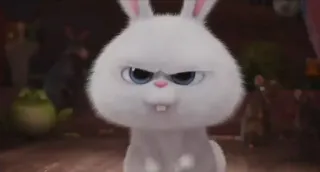 😡 Snowball The Secret Life of Pets rabbit, cartoon, animal, pet, Snowball, villain telegram sticker