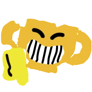 👎 sorriso, rosto, emoji, amarelo, desenho animado, expressão telegram sticker