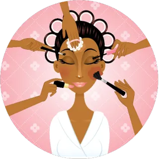 💆‍♀ Maquillage, Beauté, Cosmétiques, Glamour, Style, Mode, Femme, Préparation telegram sticker