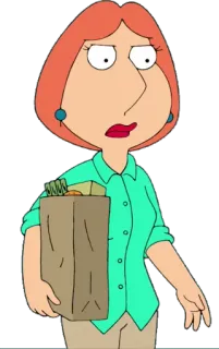 😒 Lois Griffin Family Guy Dessin animé, Série TV, Famille, Lois Griffin, Courses, Drôle, Animation telegram sticker
