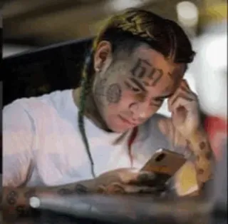 🧑‍🎤 6ix9ine rappeur, musique, célébrité, personne, tatouages visage telegram sticker