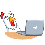 🤦♂️ frango, computador, animal, pássaro telegram sticker