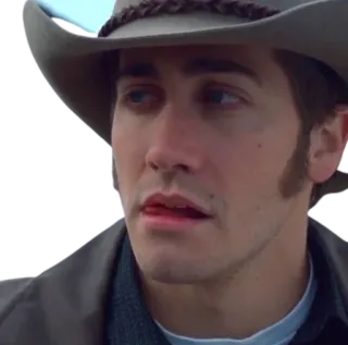 😏 Jake Gyllenhaal Brokeback Mountain jake gyllenhaal, actor, brokeback mountain, vaquero telegram sticker