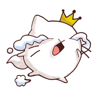 😭 cat, crying, sad, kawaii, emoji, cute, white whatsapp sticker